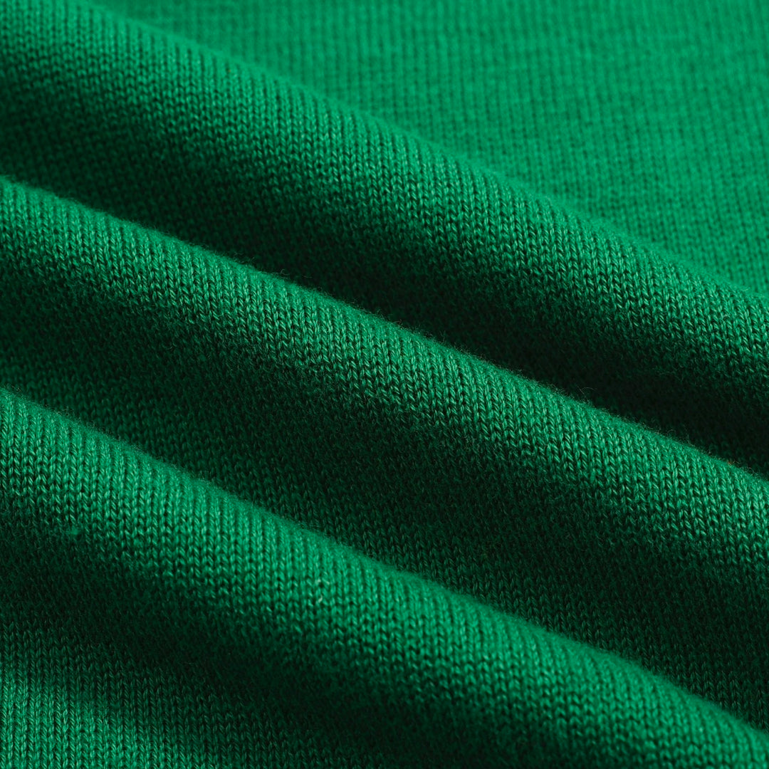 Women's Retro "HOPE" Graphic Knit Top – Vibrant Green-Cropped Length