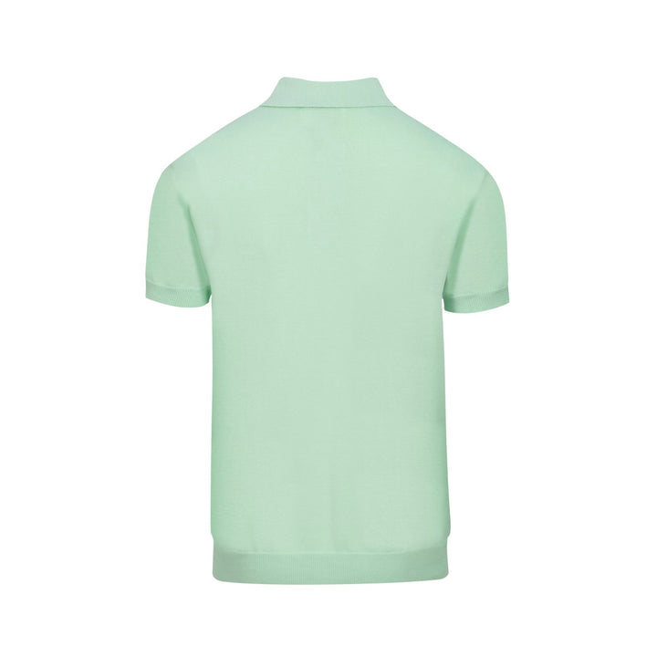 Men's Tropical Jungle Knit Shirt – Mint Green Button-Up with Toucan and Leopard