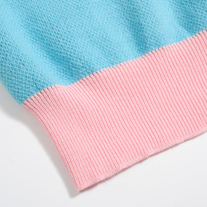 Women's blue Art Birdie jacquard knitwear - designed by Carrie Cantwell