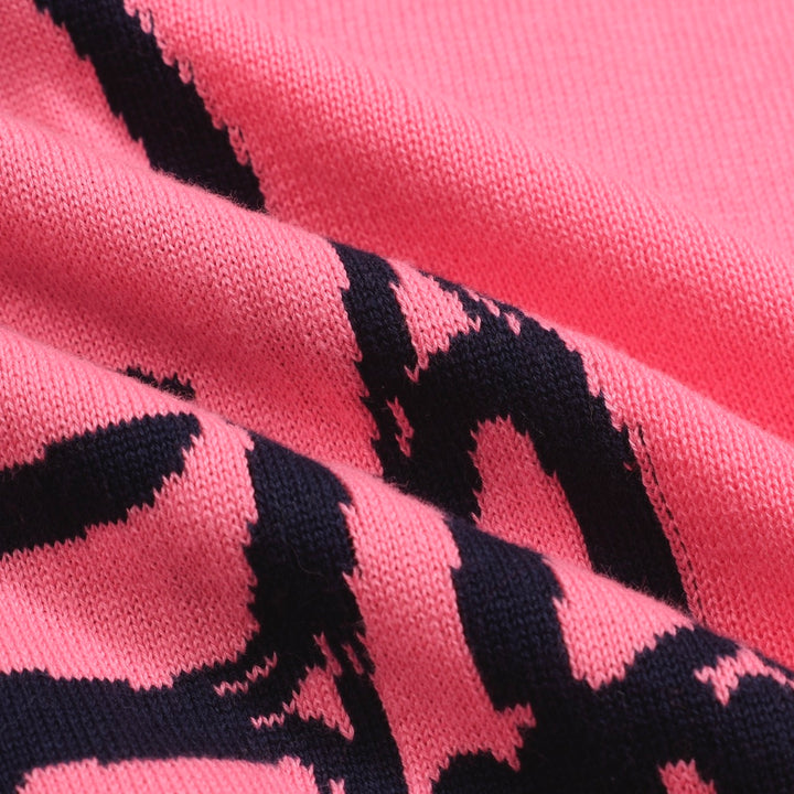 Women's rose dog jacquard shoulder knitwear