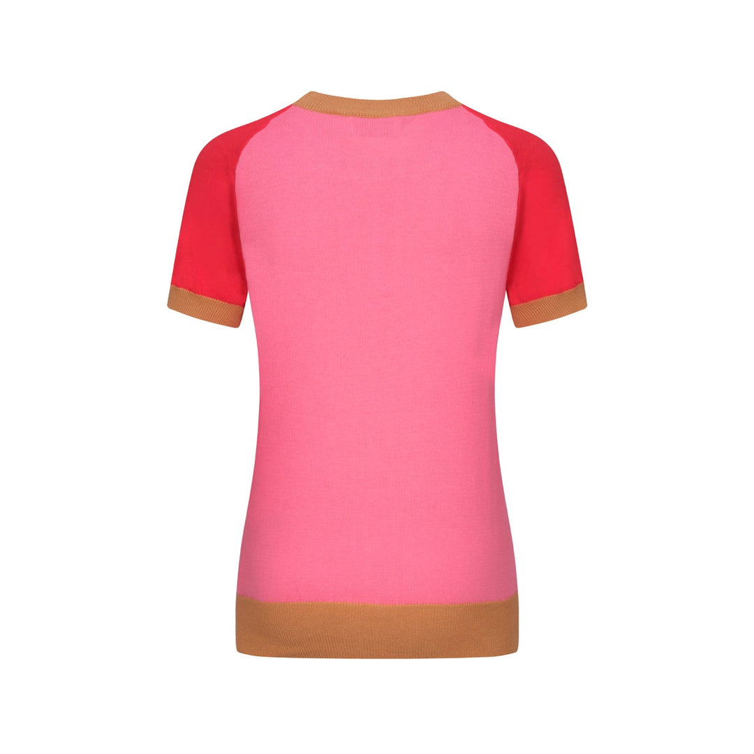 Women's rose dog jacquard shoulder knitwear
