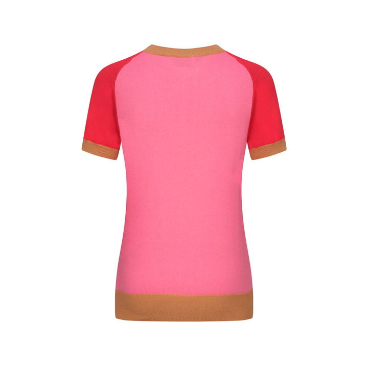Women's rose dog jacquard shoulder knitwear