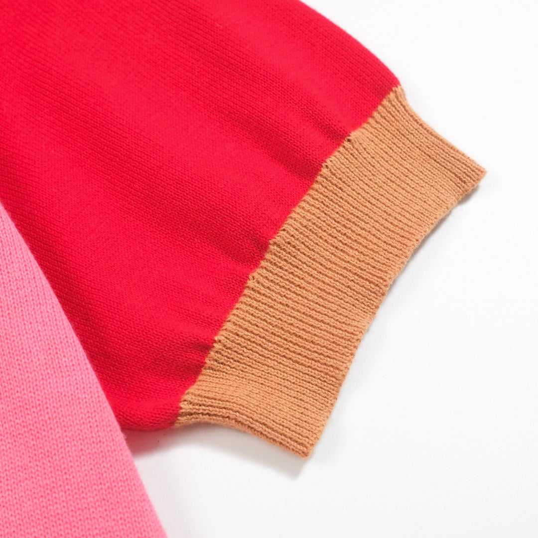 Women's rose dog jacquard shoulder knitwear