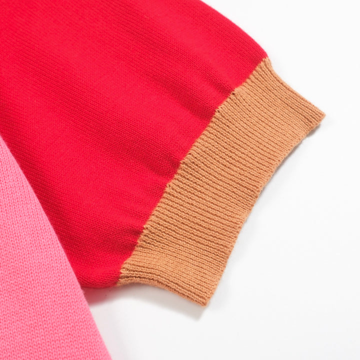 Women's rose dog jacquard shoulder knitwear