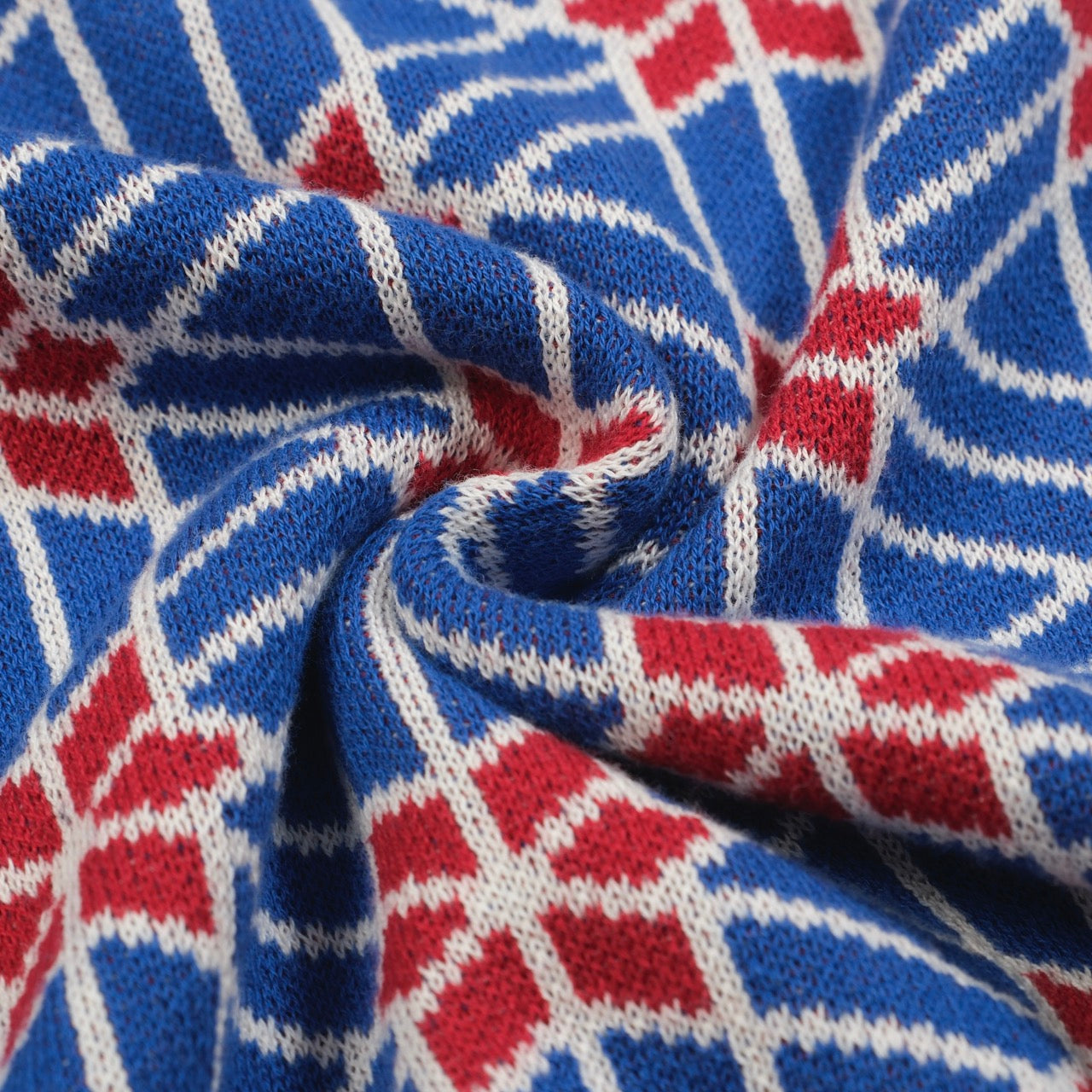 Men's vintage blue jacquard knit T-shirt – OXKnit