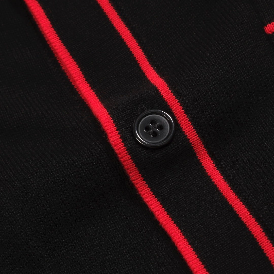 Men's black pocket knit cardigan