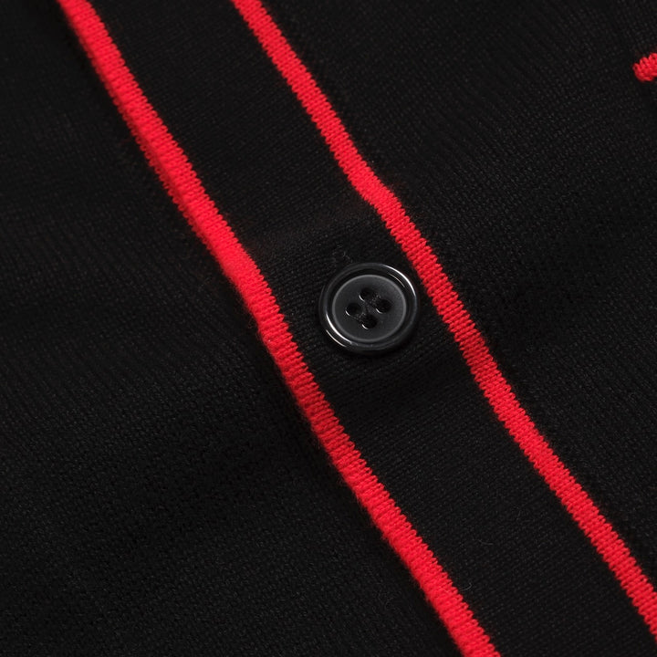 Men's black pocket knit cardigan