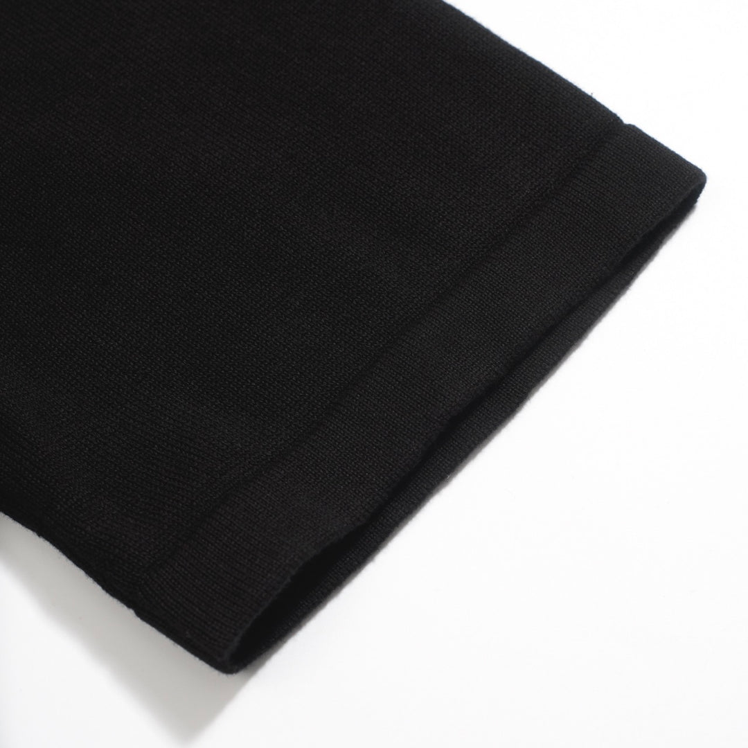 Men's black pocket knit cardigan