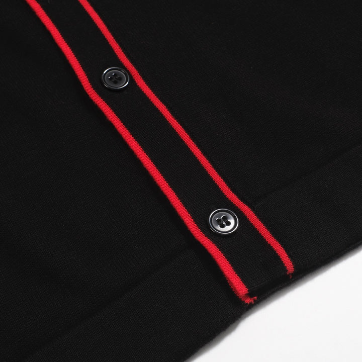 Men's black pocket knit cardigan