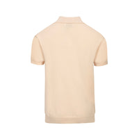 Men's vintage Art White apricot V-neck knit polo