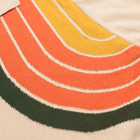Men's vintage Art White apricot V-neck knit polo