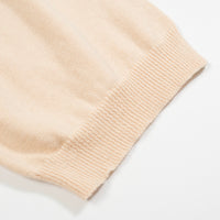 Men's vintage Art White apricot V-neck knit polo