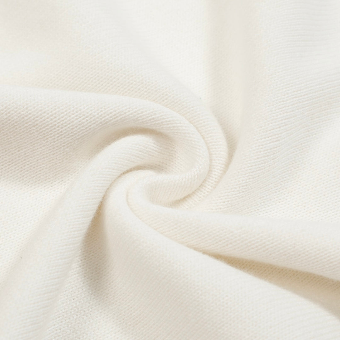 Dames retro witte regenboogstreep gebreide set met zonafbeelding