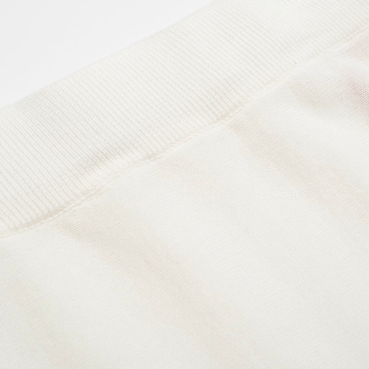 Dames retro witte regenboogstreep gebreide set met zonafbeelding