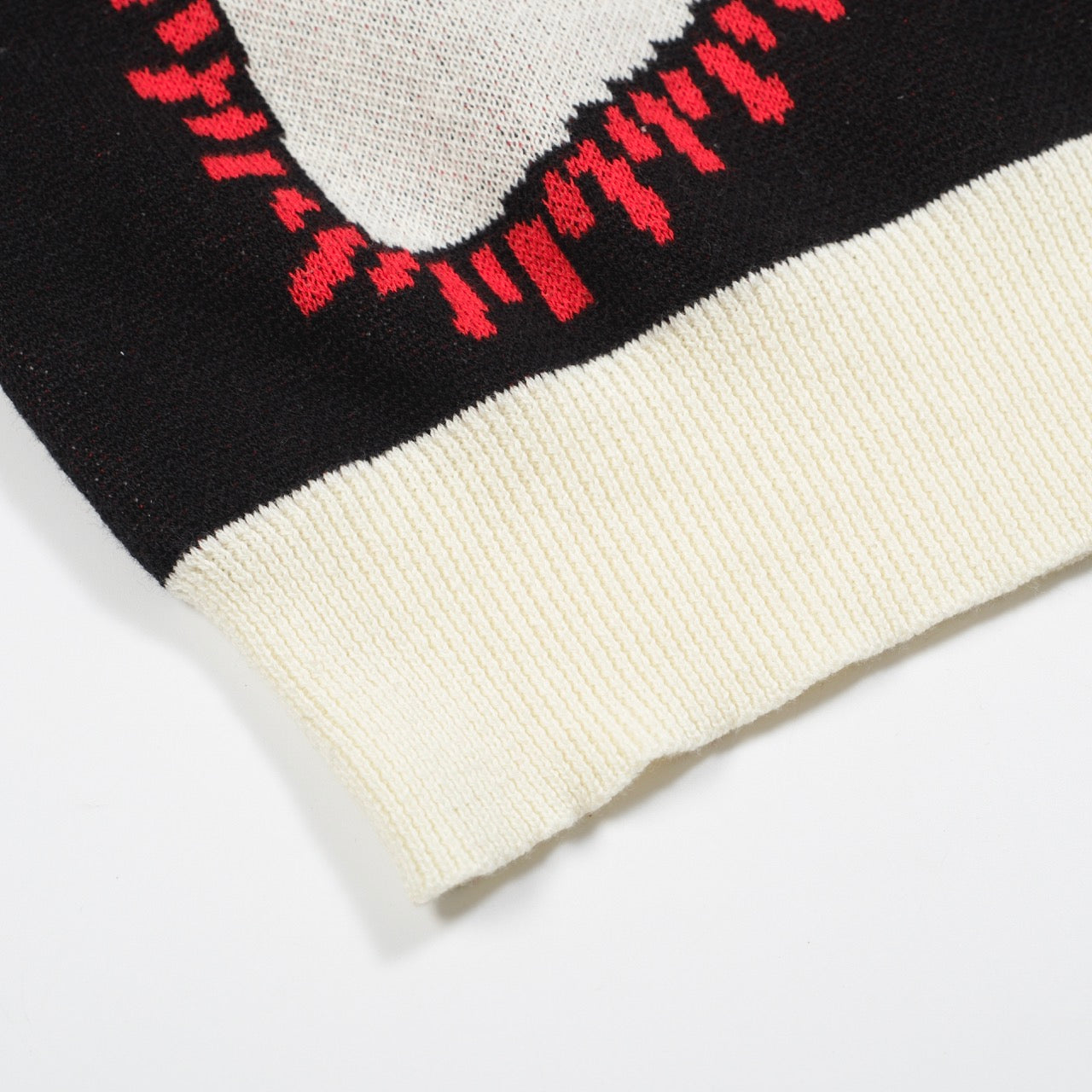 Men's black heart-shaped jacquard knitted cardigan – OXKnit