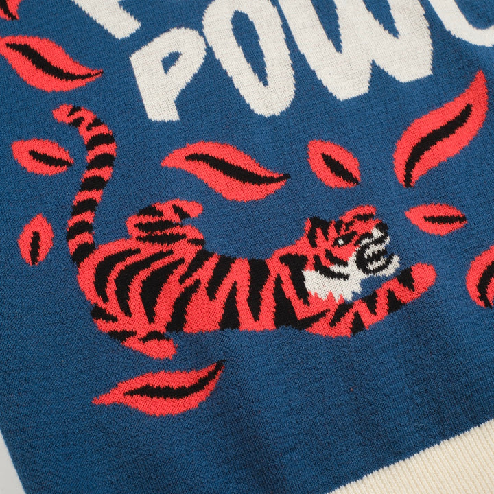 Men's Blue Animal jacquard knit T-shirt - Designed by Jessica Molina
