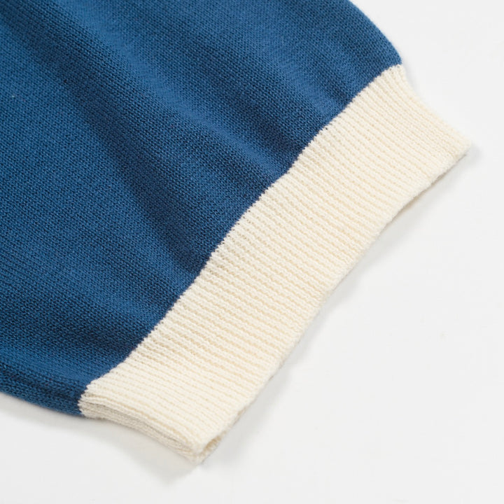 Men's Blue Animal jacquard knit T-shirt - Designed by Jessica Molina