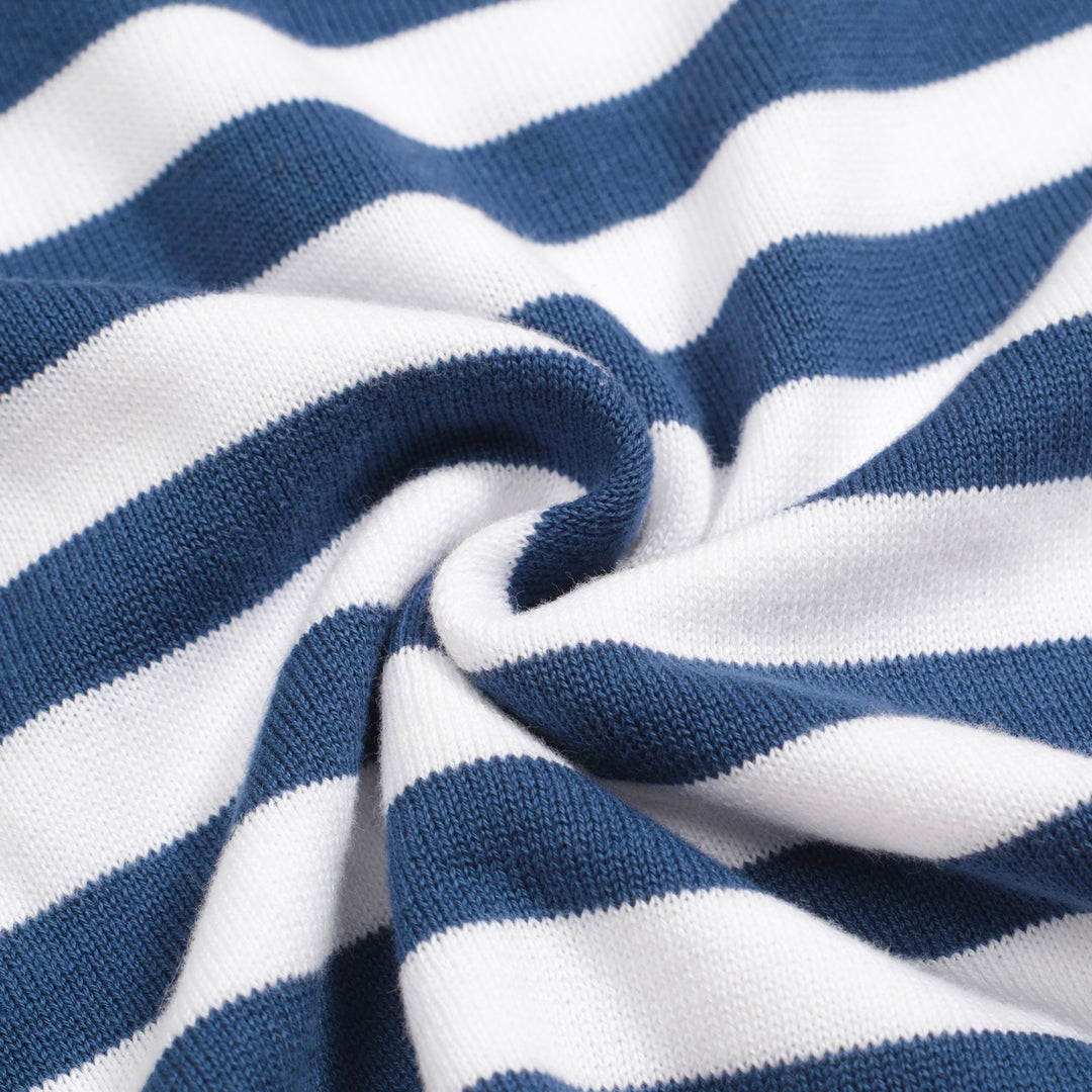 Men's multi-colored striped pocket knitted polo