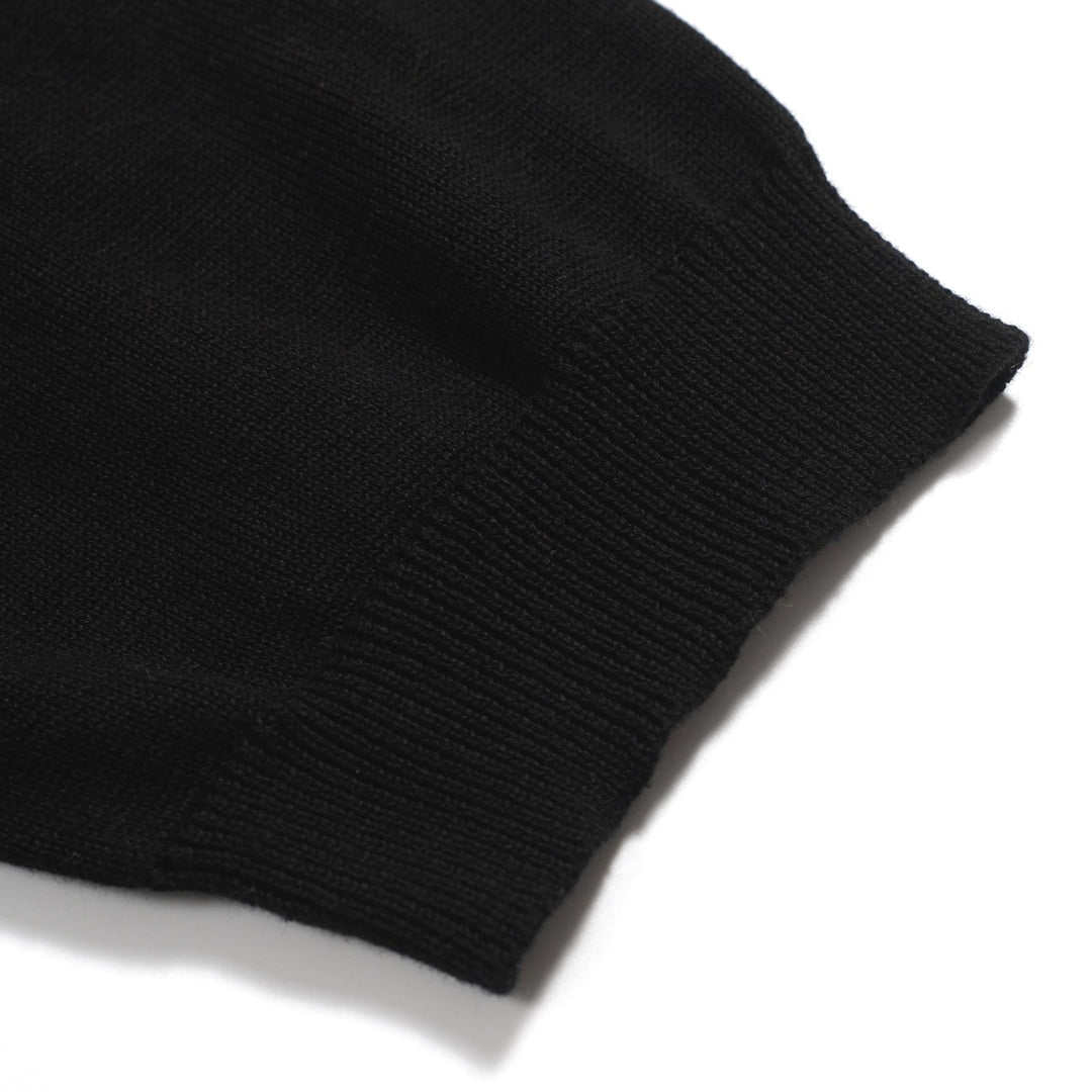 Cardigan à rayures en noir et blanc pour hommes