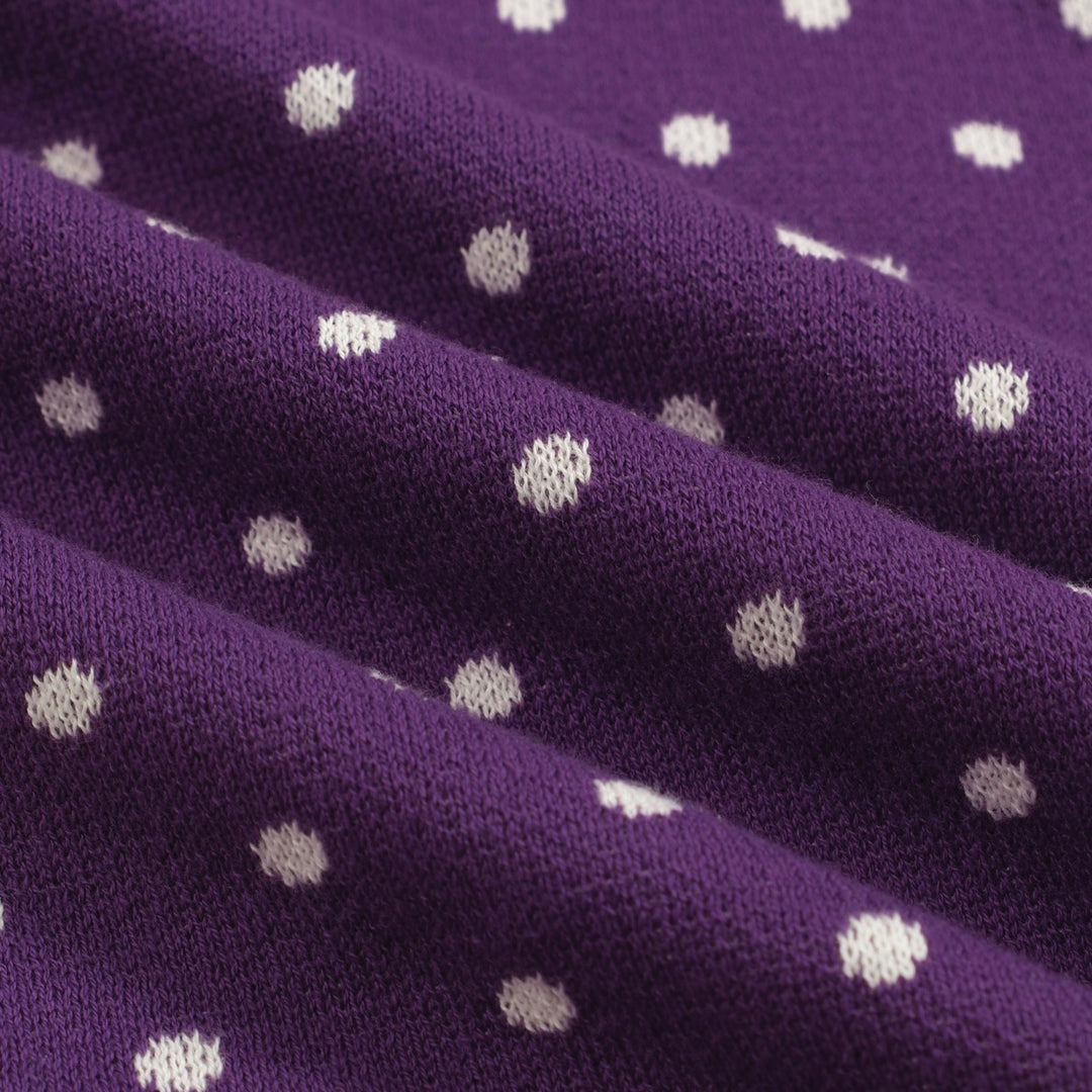 Mænds lilla polka dot stribet cardigan