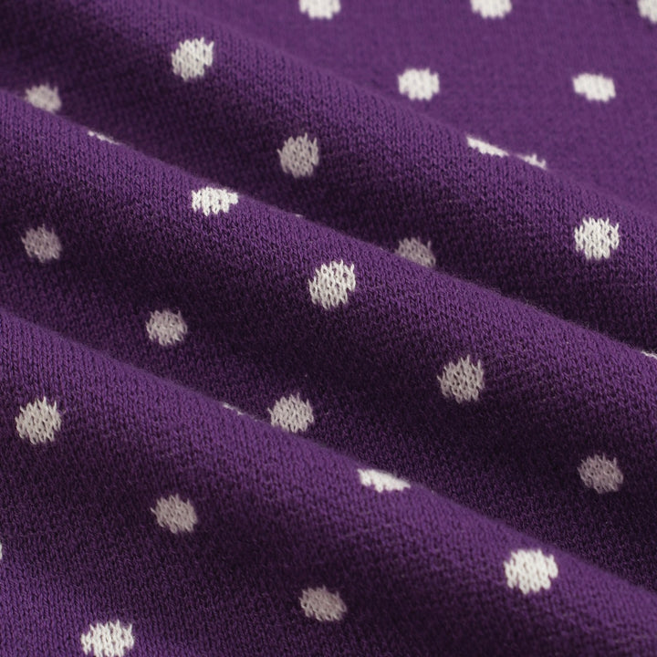 Mænds lilla polka dot stribet cardigan