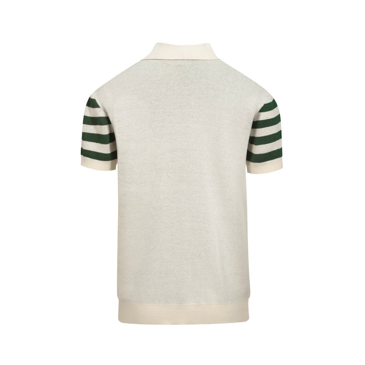 Men's green vintage jacquard cardigan