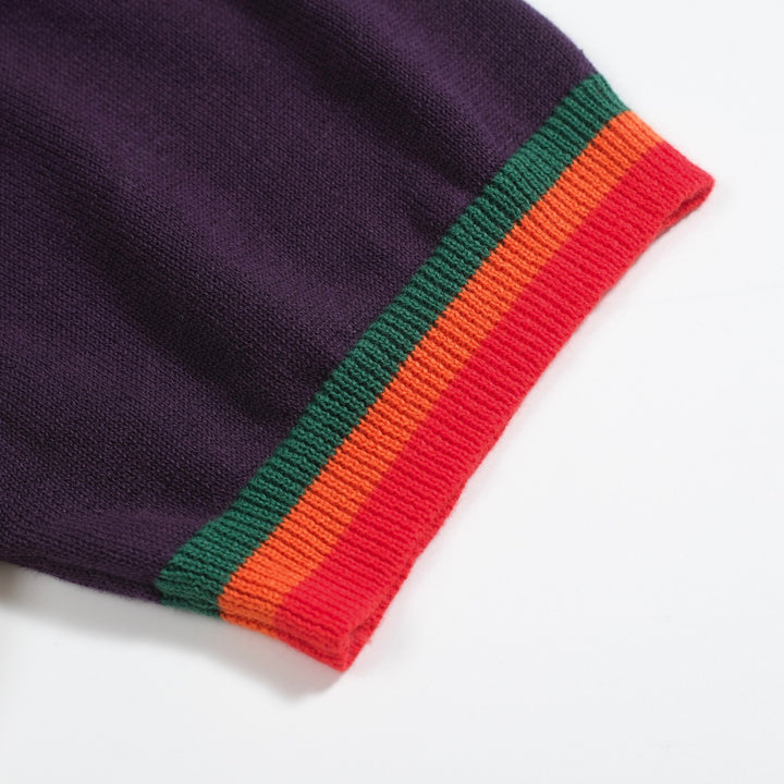 Cárdigan de rayas a rayas multicolores para hombres cárdigan