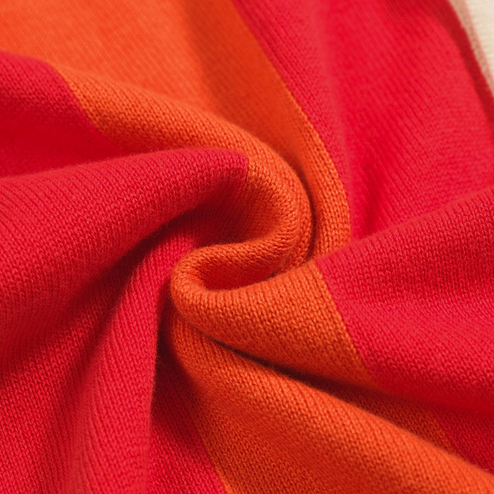 Cárdigan de rayas a rayas multicolores para hombres cárdigan
