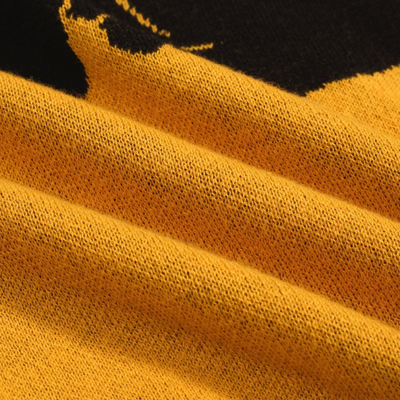 Women's yellow cat floral vintage jacquard knit T-shirt – OXKnit