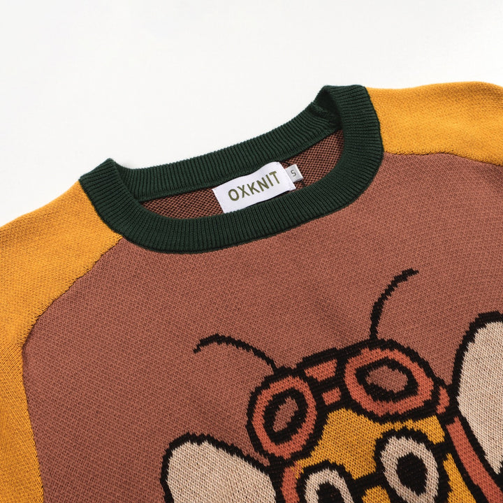 Camiseta de Knit Jacquard Sun Women's Green - Tamaño de la versión corta