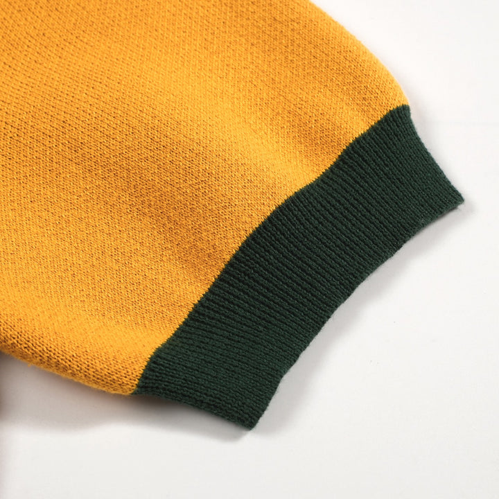 Camiseta de Knit Jacquard Sun Women's Green - Tamaño de la versión corta