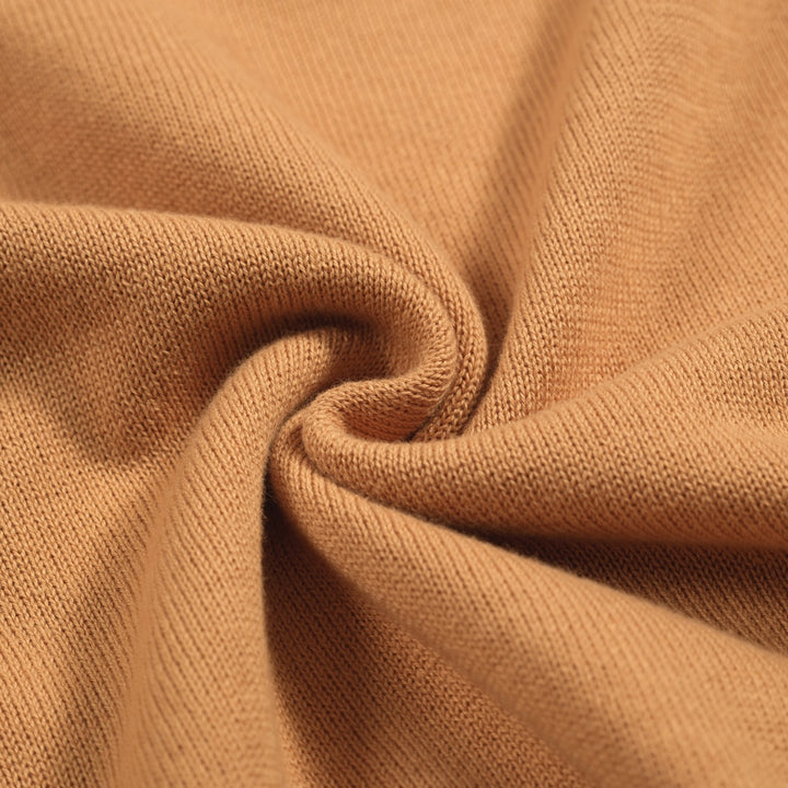 Men's brown vintage 60's knitted polo shirt