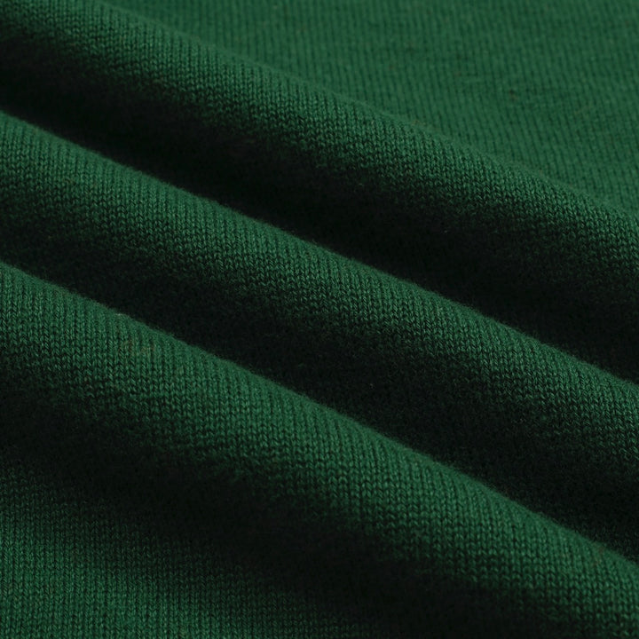 Men's green tiger Jacquard vintage knit polo shirt