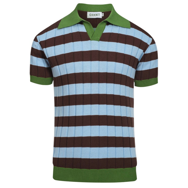 Potole maschile caffettiera jacquard casual knit polo