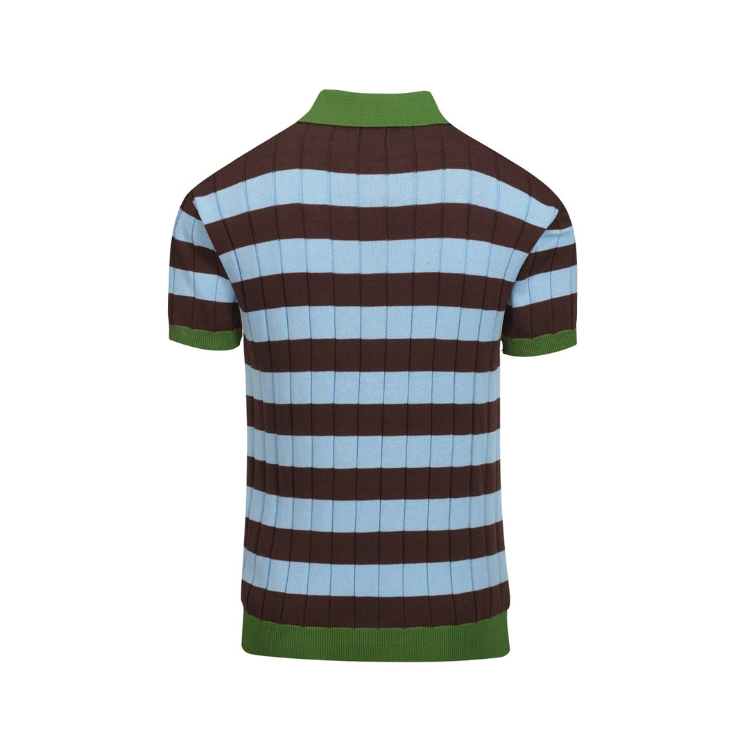 Potole maschile caffettiera jacquard casual knit polo