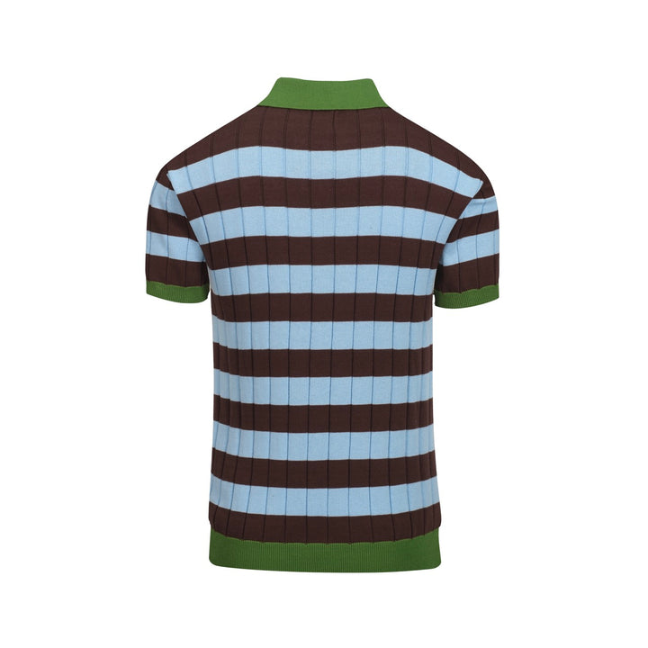 Potole maschile caffettiera jacquard casual knit polo