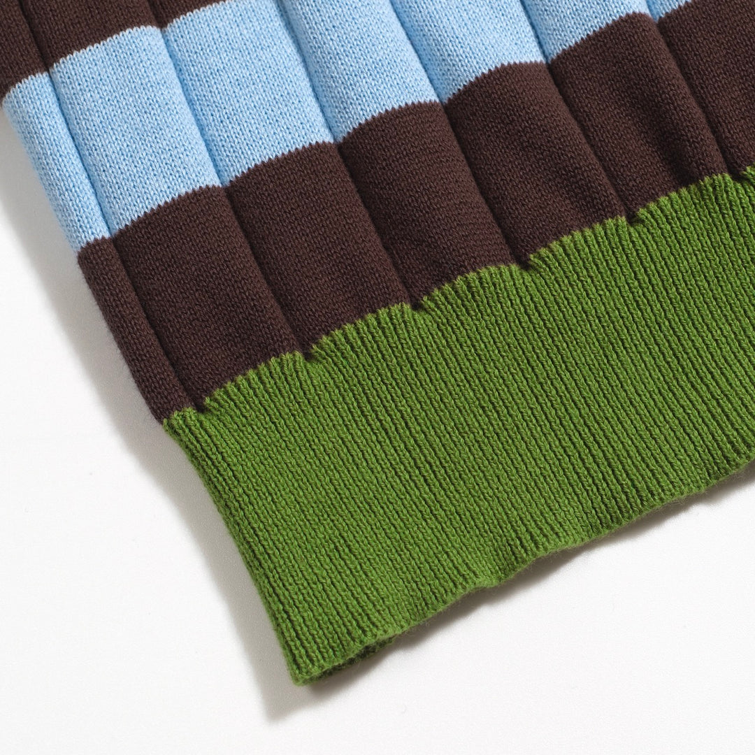 Potole maschile caffettiera jacquard casual knit polo