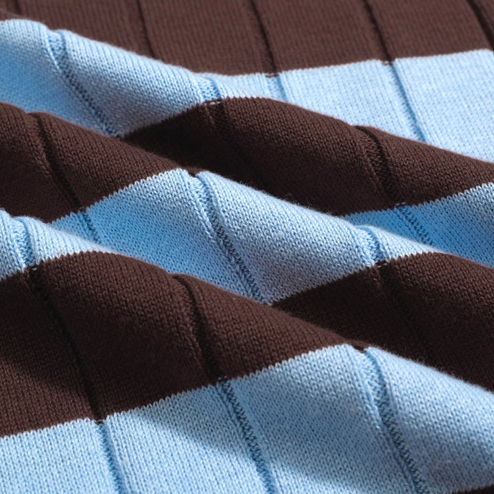 Potole maschile caffettiera jacquard casual knit polo