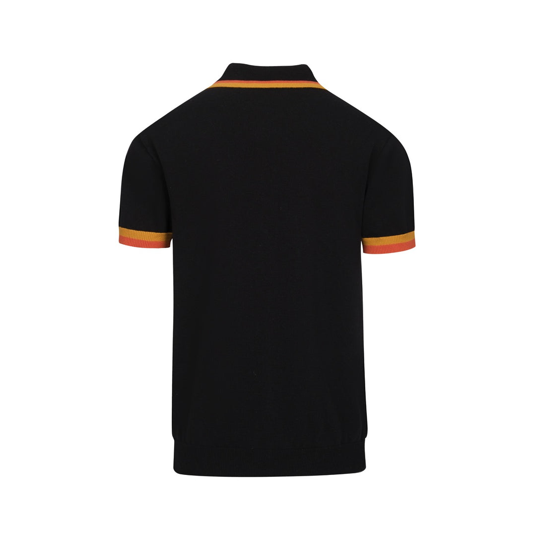 Zwart vintage Tiger Fashion gebreid herenvest