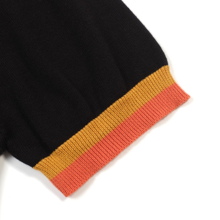 Zwart vintage Tiger Fashion gebreid herenvest