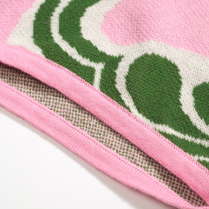 T-shirt en tricot à épaule verte pour femmes - taille courte de la version
