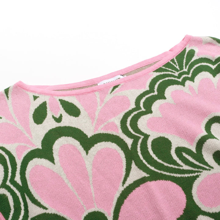 T-shirt en tricot à épaule verte pour femmes - taille courte de la version