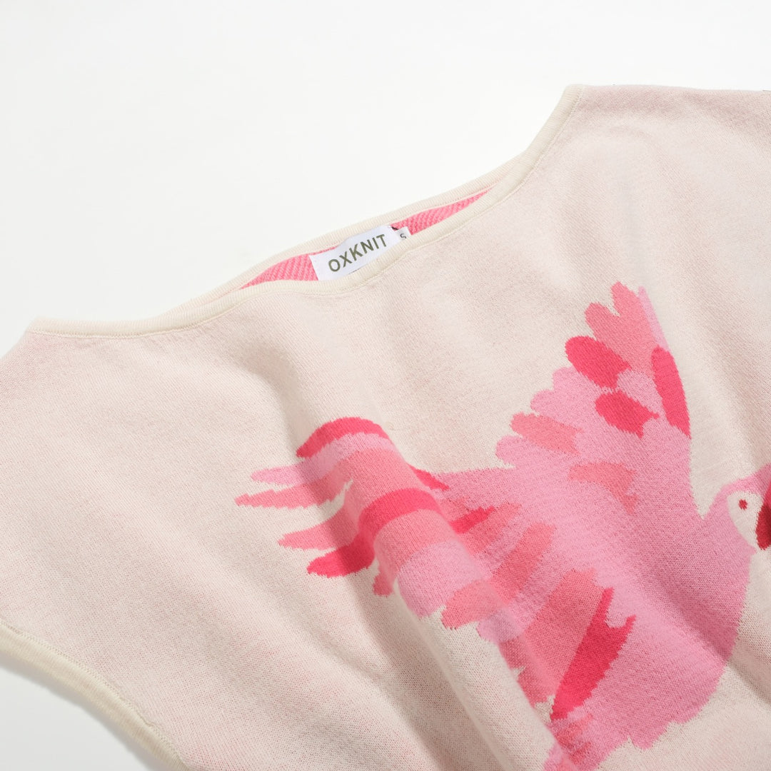 Γυναικείο μπλουζάκι πλεκτή ωμοπλάτη σε λευκό βερίκοκο - κοντή έκδοση