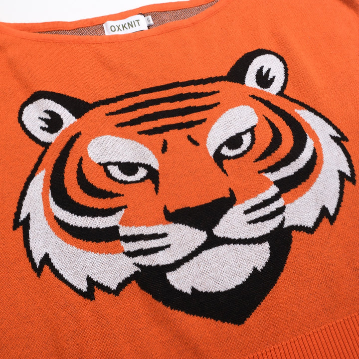 Frauen orangefarbene schultergestrickte T -Shirt - Kurzversion Größe