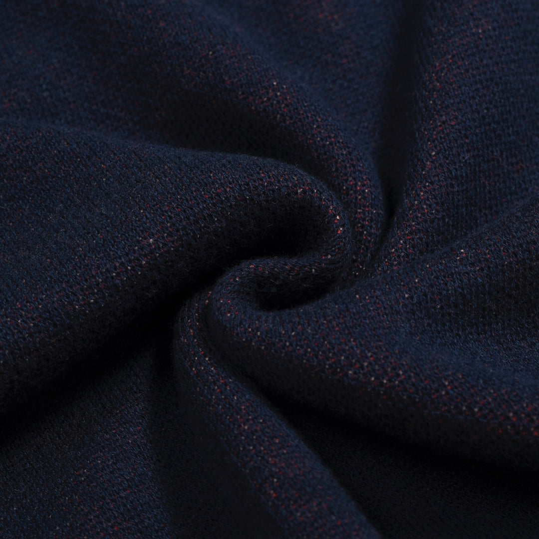 Women's Navy Knit T -shirt med diagonal axel - kort versionstorlek