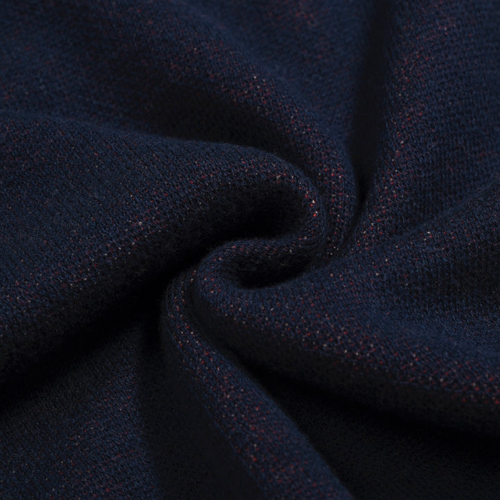 Women's Navy Knit T -shirt med diagonal axel - kort versionstorlek