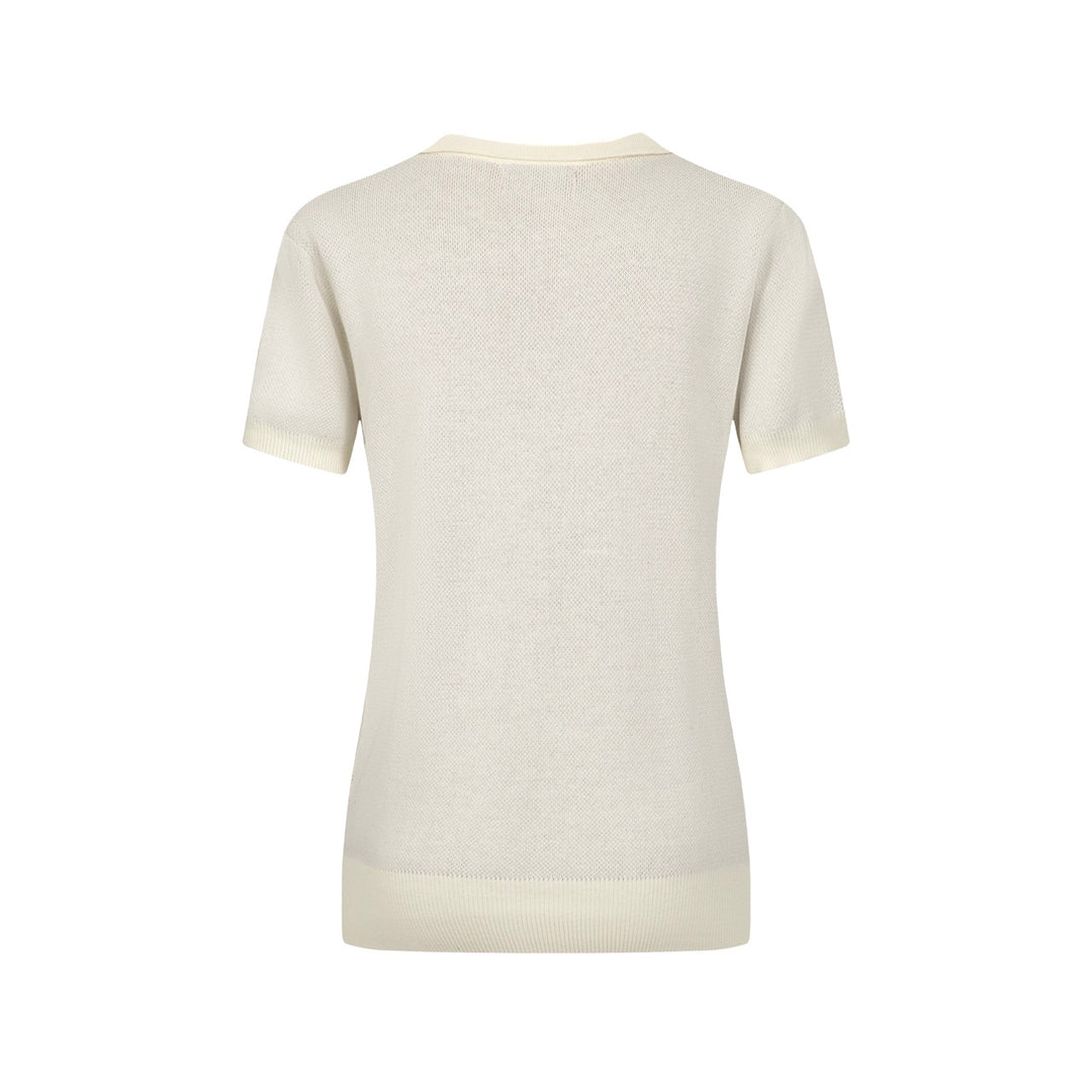 Fleur d'abricot blanc pour femmes cardigan tricoté jacquard