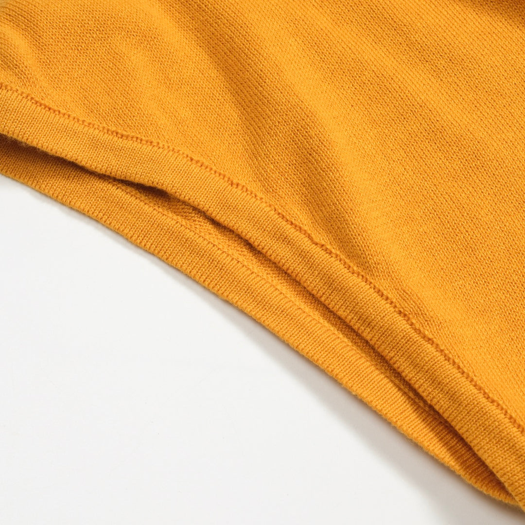 Γυναικεία αλεπού Jacquard Knit Diagonal Shource Knit T -shirt - Σύντομη έκδοση μεγέθους