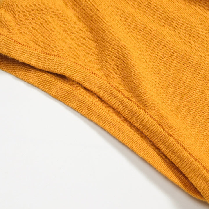 Γυναικεία αλεπού Jacquard Knit Diagonal Shource Knit T -shirt - Σύντομη έκδοση μεγέθους