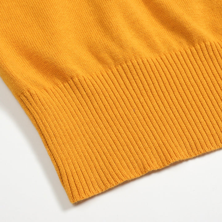 Γυναικεία αλεπού Jacquard Knit Diagonal Shource Knit T -shirt - Σύντομη έκδοση μεγέθους